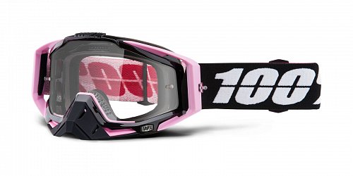brýle Racecraft Floyd, 100% - USA (čiré plexi + chránič nosu +20 strhávaček)